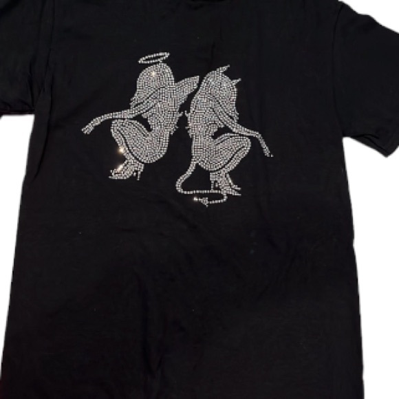 O-Mighty Devil & Angel Crystal💥 Rhinestone top - Picture 11 of 12